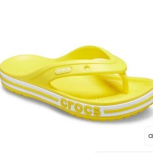 Crocs Kids Bayaband Lemon Yellow Flip Flops Sandals 13C 13
